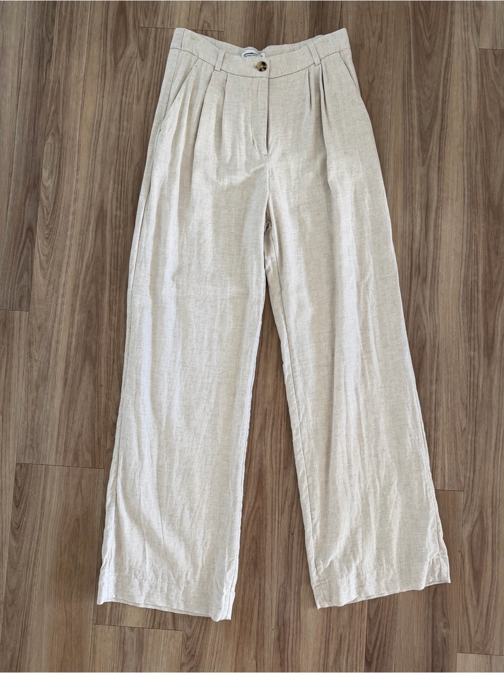 A&F Sloane Linen High Waist Wide Leg Pant